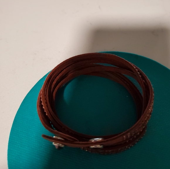 NWOB Touchstone Crystal By Swarovski Wrap Star Bracelet Rust - Picture 2 of 4